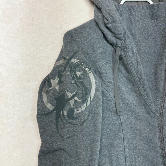 Nike Asymmetrical Cape Hoodie Gray Sweatshirt Full Zip Women's Size M - Picture 13 of 15